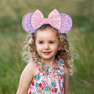 Fascia per capelli fatta a mano in tessuto con fiocco di <span class=keywords><strong>Minnie</strong></span> Mouse, alta elasticità, accessori per capelli per ragazze, colori caramella, decorazione per feste - Product Image 6