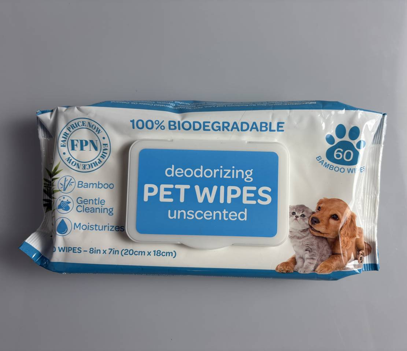 Bamboo Pet Wipe for Grooming Paws