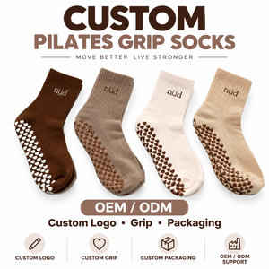 Calcetines de Pilates Personalizados para Mujer, Transpirables, para Yoga y Barre, OEM, ODM, Marca Privada - Product Image 1