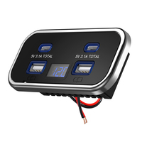 Chargeur de voiture USB personnalisé avec 2 ports USB-A, 2 ports USB-C 5V3.1A et 4 ports USB, prise de chargeur de voiture 12V 24V pour camping-car et voiturettes de golf