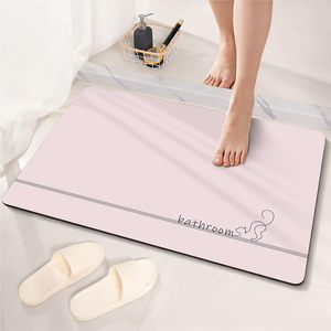 Tappetino da <span class=keywords><strong>cucina</strong></span> in morbido stile <span class=keywords><strong>rosa</strong></span> moderno antiscivolo ad asciugatura rapida in terra di diatomee per uso bagno Absrobent stuoie da bagno antiscivolo tappeto da bagno - Product Image 3