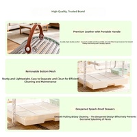 Cage à oiseaux portable de luxe moderne avec distributeur d'eau intégré, idéale pour les voyages, pour perroquets, perruches, budgies et cockatiels