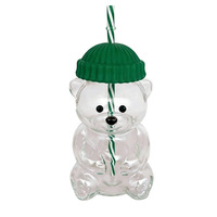 Gobelet à eau en verre borosilicate ODM/ODM, mignon et portable, avec paille et couvercle
