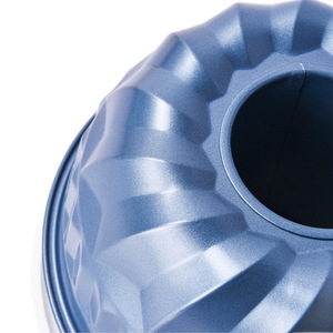 Hollow Chiffon Cake Mold Royal Blue Non Stick Carbon Steel Baking Mold For Oven Use Cylindrical Shape 1 Piece - Product Image 1