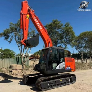 Excavadora de cadenas Hitachi ZX130 usada, 13 toneladas, cucharón de 0.52m³, marca original japonesa, excavadora de construcción mediana, pocas horas de uso, certificación CE - Product Image 5