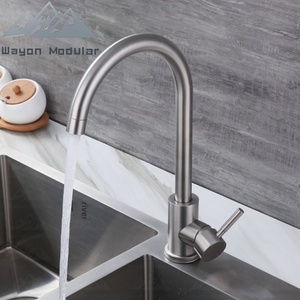 Robinet de salle de bain Wayon de luxe noir mat à poignée unique <span class=keywords><strong>avec</strong></span> bec haut pour lavabo, hôtel, villa - Product Image 1