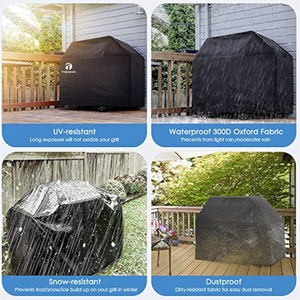 Ventes directes d'usine Couverture de gril en polyester imperméable résistante à la déchirure pour barbecue Couverture de brûleur de protection UV avec sac de rangement - Product Image 3
