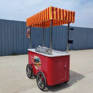 Professioneller Maßgefertigter Food <span class=keywords><strong>Truck</strong></span>, Hot-Dog-Verkaufswagen, Hamburger-Verkaufswagen, Mobiler Wagen mit Vier Rädern - Product Image 3