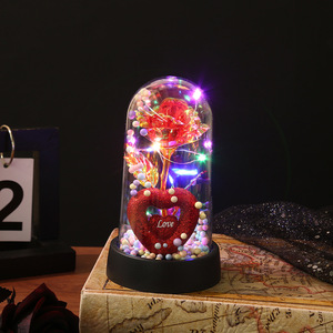 Luce a cupola con fiori di rosa <span class=keywords><strong>Fantasy</strong></span>, regalo più venduto per la festa della mamma di san valentino - Product Image 2