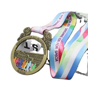 Medalla Deportiva de Maratón 3D de Metal con Color Personalizado de Fábrica - Product Image 5