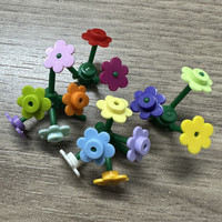 Accessoires pour briques MOC, fleur à six pétales, 0,1 kg, 3742, plastique, multicolores, petites particules, jouet de construction DIY pour enfant, garçon, fille