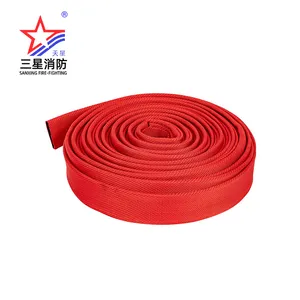 Высококачественный красный двойной пожарный шланг, пожарный шланг, цена для пожаротушения