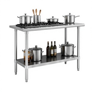 Work table restaurant equipment food processing table kitchen equipment stainless prep <b>bench</b> stainless steel workstation kitchen - Product Image 1