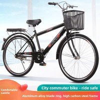 Vélo de ville léger en acier haute teneur en carbone de 26 pouces, best-seller pour adultes (hommes et femmes) ; Cadeau promotionnel en gros direct usine