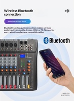 CT-16 Mixeur DJ Bluetooth 16 canaux avec égaliseur 3 bandes et fonction mono pour scène/karaoké/bar/KTV, monitoring 5.0, fabriqué en Chine