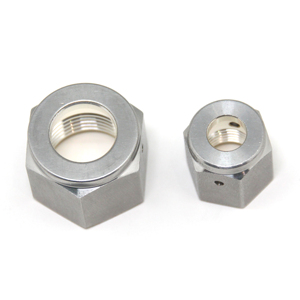 SS316L Stainless Steel High Flow Female <strong>Nut</strong> QCR 1/4 Inch VCR Vacuum High Purity Fitting BA/EP Leak <strong>Test</strong> Port - Product Image 6