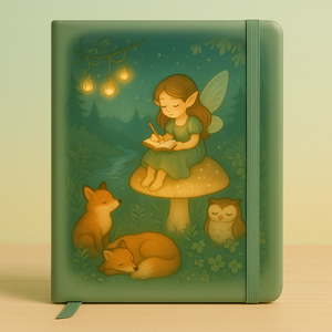 Cuaderno con Cubierta de Cuero Estilo Elfo del Bosque para Niñas: Diario con Estética Mágica de la Tierra Encantada - Product Image 3