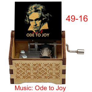 Oda a la Alegría Cajas de música de madera Handed <span class=keywords><strong>Ode</strong></span> an Die Freude Tema musical Movimiento DIY Fiesta de cumpleaños Recuerdos Regalo - Product Image 2