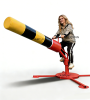 EASYFUN – Jeu de carnaval gonflable personnalisé Wipeout Bike Meltdown, parcours d'obstacles interactif, défi sportif de saut