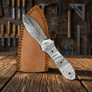 Cuchillos de Acero de Damasco Personalizables de Alta Calidad, OEM, de Alto Rendimiento, con Hoja Fija Recta de Punta Caída y Espiga Completa - Product Image 3