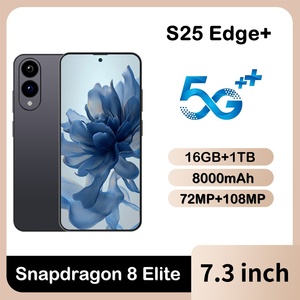 Condición original S25 Edge 5G Smartphone 108MP Cámara trasera 7,3 pulgadas HD 8000mAh Batería MTK Decacore Procesador LTE Características - Product Image 4