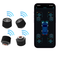 Alarm Tekanan Ban Mobil Bluetooth TPMS Universal 116 Psi Auto Pair Android IOS Pengukur Tekanan Ban Digital 4 Sensor MOQ 1 Buah