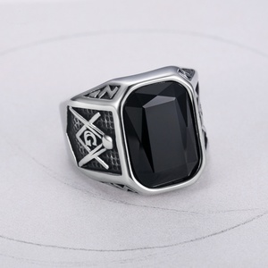 Waterproof <b>Mason</b> Blue Lodge <b>Ring</b> 316L Stainless Steel With Various Stone Colors <b>Masons</b> <b>Ring</b> - Product Image 5