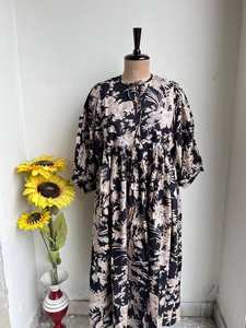 Kimono Elegante de Terciopelo de Algodón Hecho a Mano con Estampado Floral para Mujer, Transpirable, de Secado Rápido, con Cierre de Cordón, Largo Completo, para Novia - Product Image 6