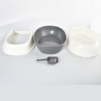 Litière pour chat Petstar Easy Cleaning, amovible, légère, en plastique, boîte de toilette pour animaux de compagnie