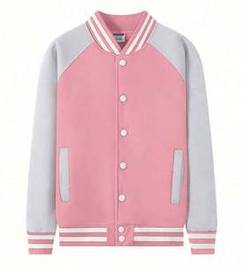 Chaquetas de Béisbol Transpirables con Cuello en V para Hombre, Chaquetas Varsity de Forro Polar con Bordado y Logotipo Personalizados, Estilo Folk para Verano e Invierno - Product Image 3