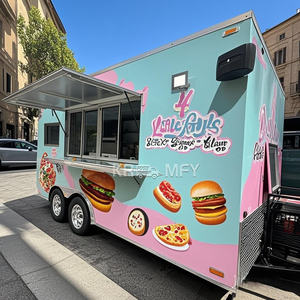 Fast Food Truck Street Commercial <b>Kitchen</b> Trailers Burger Fries Pizza Hot Dog Cart Fully Equipped Mobile Restaurant for <b>Sale</b> - Product Image 2