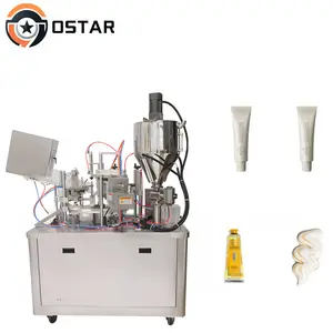 China Production Low Price Plastic Flexible Tube and Aluminium Tube Filling Hand Cream Serum Filling and Sealing Machine