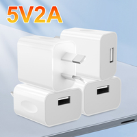 Cargador de Pared USB con Enchufe AU de 5V2A, Puerto Único de 10W, Adaptador de Corriente Universal de Viaje para Teléfono Móvil, Auriculares y Banco de Energía