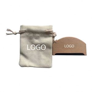 Peine para Suéter Portátil con Logotipo Personalizado, Peine de Madera Ecológico para Cachemira con Bolsa - Product Image 1