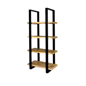 Libreria in Legno Stile <span class=keywords><strong>Industriale</strong></span> Vintage Moderno, Regolabile, con 3 Ripiani, per <span class=keywords><strong>Soggiorno</strong></span> - Product Image 4