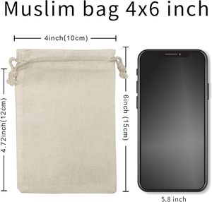 Custom Eco Friendly Organic Muslin Cotton Pouch Promotional Small White Calico Cloth <b>Canvas</b> <b>Drawstring</b> <b>Bag</b> With Logo Printed - Product Image 2