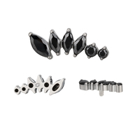 En gros ASTM F136 Titane Filetage Interne Top Lèvre Helix Oreille Piercing Boucle D'oreille Nez Anneaux Bijoux De Corps