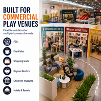 Aire de jeux intérieure Fashion Chocolate, équipement de jeux souples, bassin à balles Music Village pour projets de centres commerciaux et de parcs de loisirs familiaux (FEC)