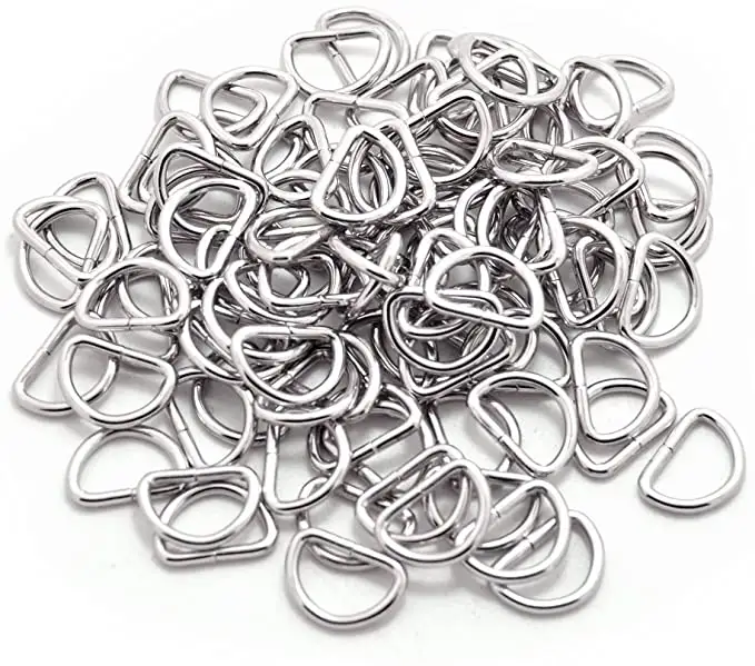 Wholesale Webbing Bag D Ring Steel Metal Rings Stainless Steel Welded D Ring