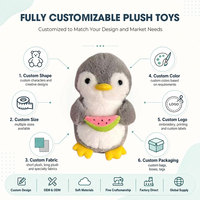 Aangepaste mini-pinguïn knuffel zachte fruit serie pinguïn knuffeldier zeedier pop verjaardagscadeau voor kinderen baby's
