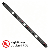 Bloc multiprises (PDU) robuste 60A 3P 415V 18 voies avec prises verrouillables C19 C13 et 9 fusibles Eaton