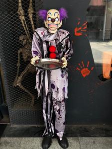 Casa embrujada para fiesta, iluminación de ojos, tamaño real, sonido de pie, clów, animación, accesorios de Halloween, <span class=keywords><strong>2023</strong></span> - Product Image 4