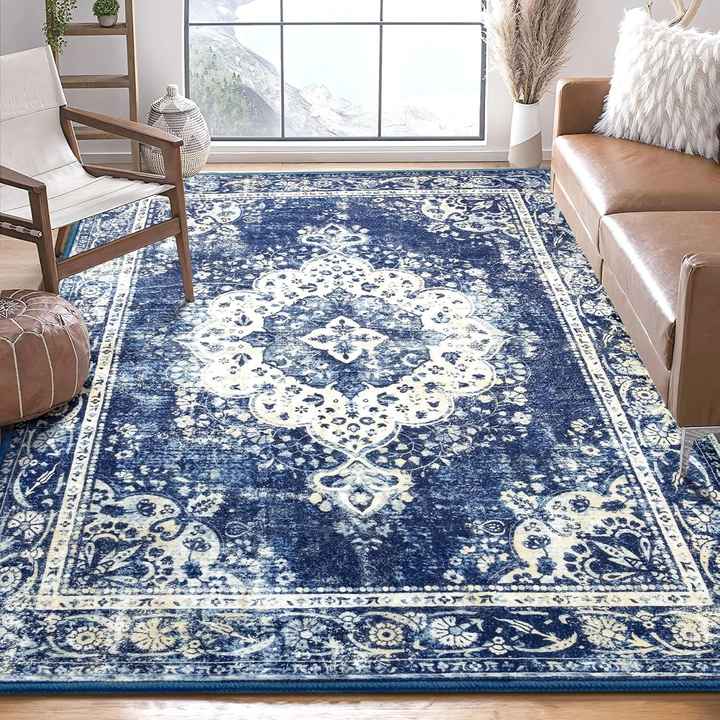 Persian style cashmere carpet, washable, non slip, easy to clean
