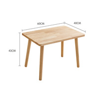 Bureau d'étude rectangulaire en bois massif de style nordique, table basse pour enfants de maternelle, tabouret d'apprentissage dédié à l'écriture et au dessin