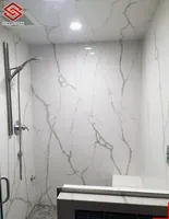 Piedra de cuarzo blanco Artificial, Panel de pared para ducha