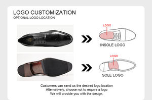 Venta al por mayor de moda caliente zapatos formales de oficina de cuero italiano de diseño personalizado Zapatos de vestir de los hombres de gran tamaño de la boda zapatos clásicos para los hombres - Product Image 4