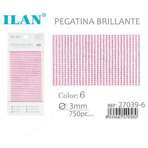 Ilan Adesivi Brillanti 3mm Colore 6 750pz Strass - Product Image 2