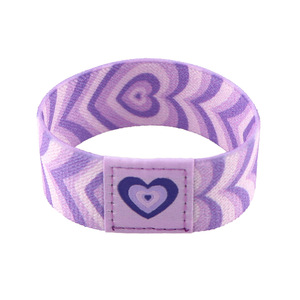 Impresión de transferencia de calor personalizada impermeable RFID NFC ID tejido poliéster caucho suave elástico arte popular pulsera promociones - Product Image 6