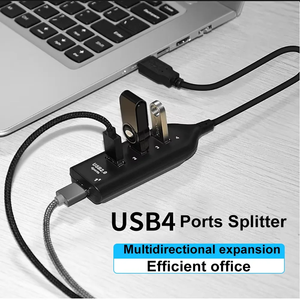 4 พอร์ตซ็อกเก็ตอะแดปเตอร์ฮับ <span class=keywords><strong>USB</strong></span> ตัวแยกสัญญาณอินเทอร์เฟซขยายความเร็วสูง <span class=keywords><strong>USB</strong></span> รองรับการชาร์จสำหรับแล็ปท็อปฮาร์ดไดรฟ์แบบพกพาสต็อก - Product Image 4