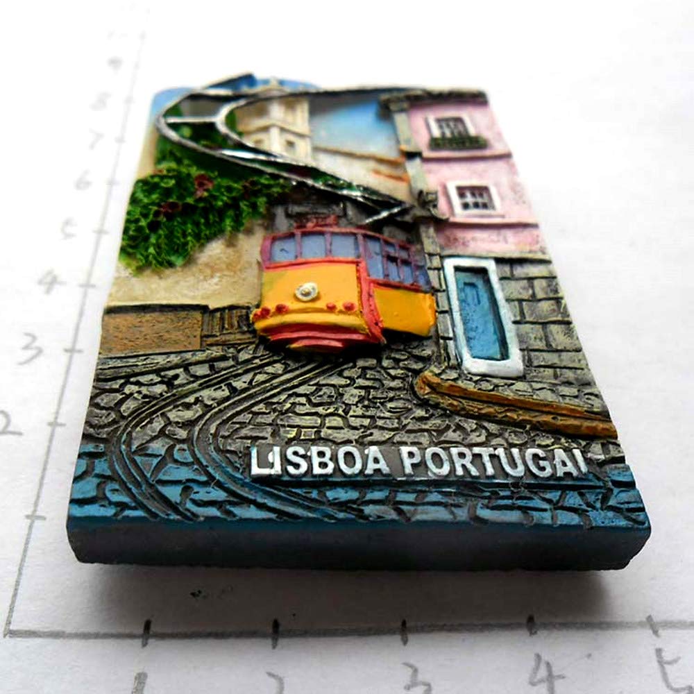 3D Lissabon Portugal koelkast magneet souvenir geschenk, Huis & keuken decoratie magnetische sticker Lisboa Portugal koelkast magneet